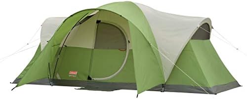 Coleman cort de 8 persoane pentru camping | Cortul Montana cu configurare ușoară, kit verde și cort