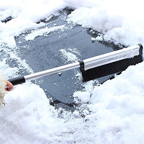 Queenbox extensibil cu pensulă telescopică de zăpadă - raclet de gheață pentru mașină, se retrage de la 24 la 17 pentru depozitare