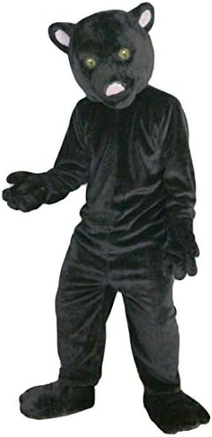 Negru Leopard Panther Costum de desene animate Mascot Plush cu mască pentru petreceri de cosplay pentru adulți Halloween Dress