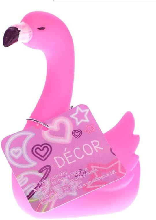 Figura figurină- Night Light Whimsical Pink Flamingo birou, raft, decor de masă, 4 1/2 inci Cadouri Flamingo pentru femei/mamă/bunică/fete