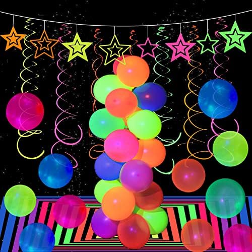 Baloane Neon colorate de 13 inci decorațiuni pentru petreceri cu neon UV strălucire în întuneric consumabile pentru petreceri