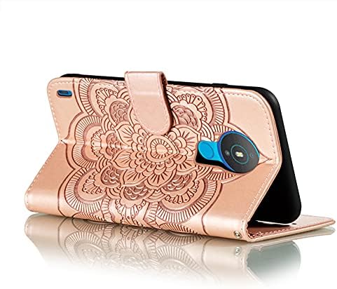 IMIRST piele caz pentru Nokia 1.4 caz relief Totem Mandala PU piele flip Notebook portofel carte stil magnetice Stand Card