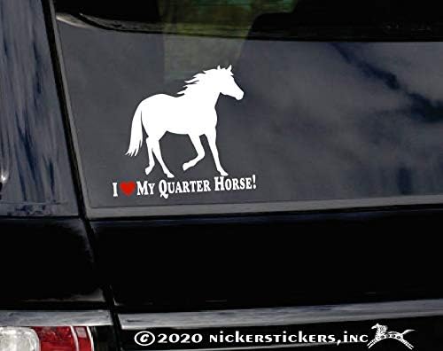 Îmi Iubesc Calul! ~ Quarter Horse Trailer Vinil Fereastra Decal Autocolant