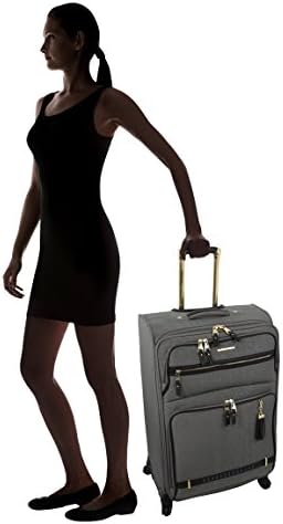 Colecția de bagaje Steve Madden Designer-Valize Spinner ușoare extensibile Softside din 3 piese - setul de călătorie include