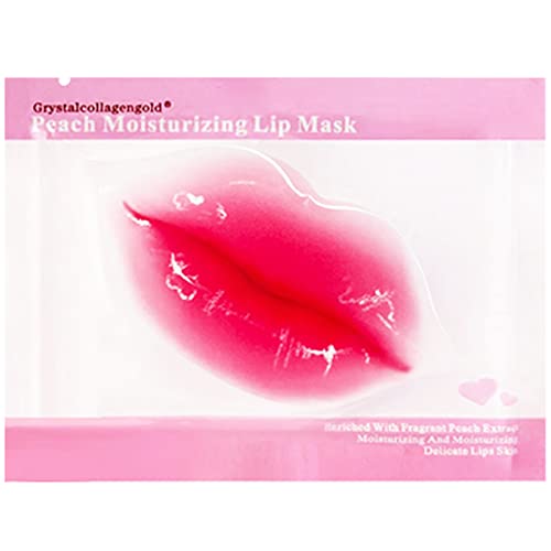 Reengull 30 buc mască de buze cu colagen roz cristal pentru buze uscate, tampoane de buze cu gel hidratant cu membrană, excelentă