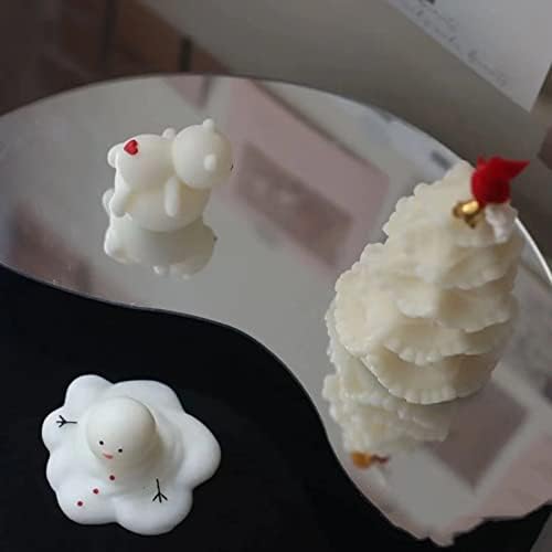 Topys Silicon Mold Lumânare Fabricare drăguță Abstract Melting Snowman Design Party Party Decoration Lumânânare Forma Epoxidic