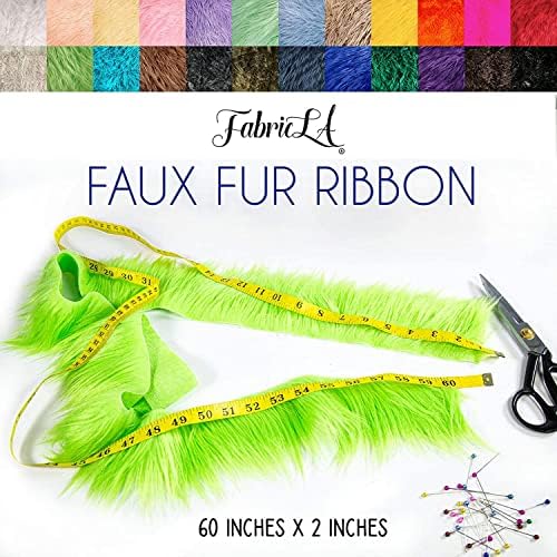 FabricLA Shaggy Faux Fur Roll - țesătură acrilică 2 X 60 inci role de blană-Material de blană artificială-folosiți piesă de