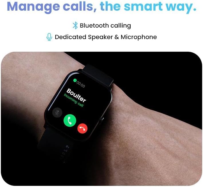 Boult Drift Health & amp; Fitness Bluetooth Calling Smartwatch cu afișaj 1.69 HD, durată de viață a bateriei de 10 zile, 140+