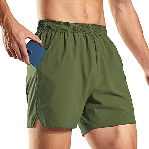 HAIMONT 5 inch pentru bărbați se potrivesc cu pantaloni scurți sportivi cu buzunare, rezistent la apă, la gimnastică ușoară