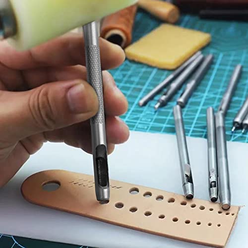 Rierdge Leather Die Punch Snap Rivet Setter DIY din piele DIY Setare de instrumente Setare pentru Punch Hole & Instalare Button