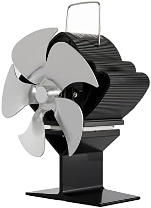 Xfadr SRLIWHITE Home Fan distribuție eficientă a căldurii șemineu negru 5 lame ventilator aragaz alimentat cu căldură arzător