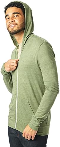 Hoodie pentru bărbați alternativi, eco -zip up camo trister tricou tricou cu glugă cu glugă