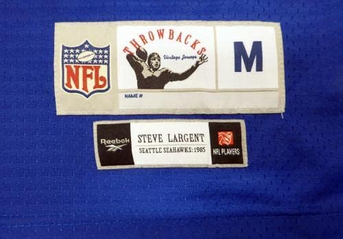 Seattle Seahawks Steve Largent Autographed Blue Reebok Jersey Jersey Size m HOF 95 MCS Holo 81099 - Tricouri autografate NFL