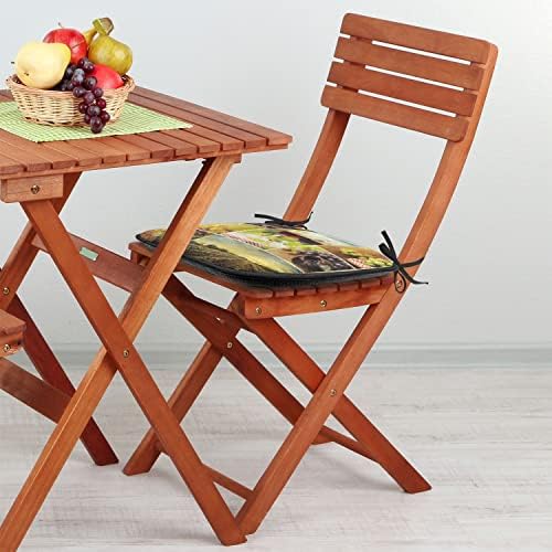 Plăci lunare de perne rustice de scaun rustic set de 4, colaj în stil rustic de struguri de sticlă de vin și podgorie calificată