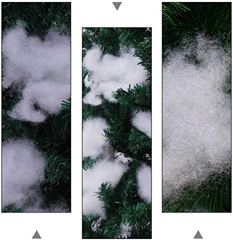 ABOOFAN Decoraciones para Salas de Casa 2 pungi Crăciun zăpadă falsă bumbac Artificial realist zăpadă moale pufoasă pentru