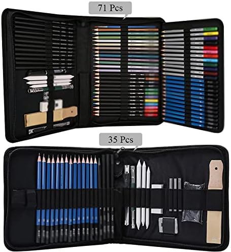 WYWWDXF 145 PC -uri kit de desen Cărbune creioane colorate pentru studenți Pictând consumabile de artă
