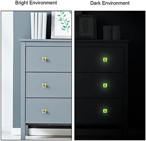 4buc Alb sertar Buton înfricoșător dinozaur verde pătrat forma fluorescente Cabinet Dresser butoane trage pentru Băieți Fete