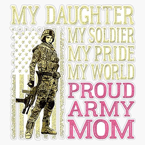 Hof Trading fiica mea soldatul meu erou mândru armată Mama Mama cadou vinil autocolant impermeabil Decal Laptop perete fereastră
