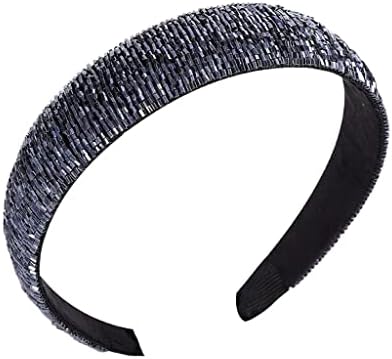 PDGJG femei Manual de orez șirag de mărgele Hairbands Hair Bands 2cm 3cm Headband Lady Hair Hoops Accesorii