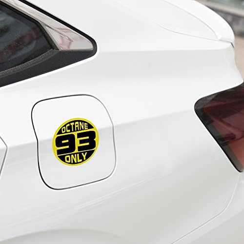 Tomall 2pcs 2,6 '' 93 Octane etichetează autocolante pentru autocolante pentru căptușeli de rezervor de combustibil auto Sport