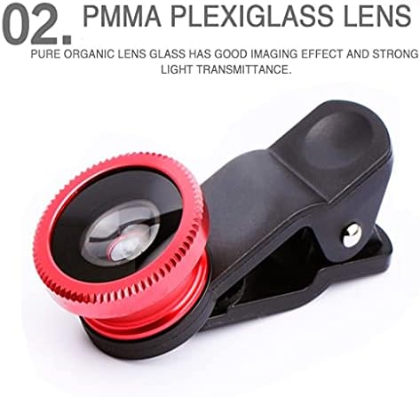 Lysldh 3in1 lentilă de telefon Fisheye 0,67x unghi larg Zoom Lens Fish Eye Lentile Macro Lentile pentru lentile cu lentilă