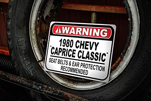 1980 80 Chevy Caprice Classic Belt Seach Belt Recomandat Recomandat Fast Mașină, semn de garaj metalic, decor de perete, semn