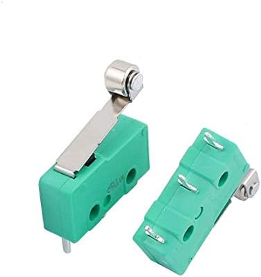 Aexit 10buc Ac250/125V Prize & amp; Accesorii 5a 3 terminale momentane 18mm maneta braț Micro Switch Outlet switch-uri Verde