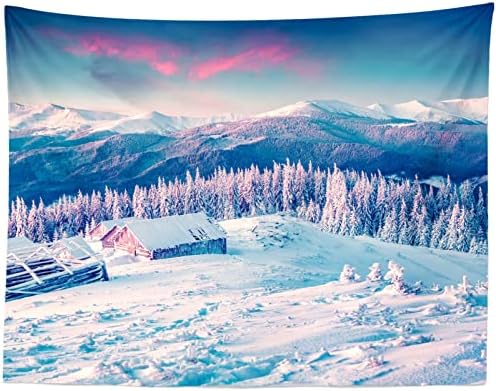 Corfoto 9x6ft țesătură colorat fundal de iarnă Munți de zăpadă Sunrise Sunrise Winry Wonderland Fundal pentru petreceri de