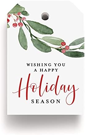 Bliss Collections vacanță sezon etichete cadou, frunze de vacanță, Holly Greenery carduri pentru Tis sezonul evenimente, petreceri