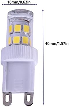 Ydjoo G9 bec LED 2W Becuri LED 20W echivalent Halogen Alb Rece 6500K G9 Bin-pin Base 360 Unghiul fasciculului pentru candelabru