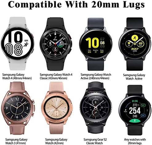 Banda de ceasuri LoveBand 20mm compatibilă cu Samsung Galaxy Watch Active 2 40mm 44mm, Samsung Galaxy Watch 4, Galaxy Watch
