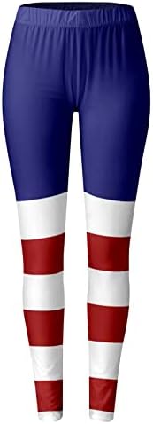 American Steag Leggings Control de burtă pentru femei Ziua Independenței Slim Pantaloni Creion Pantaloni Fitness Antrenament