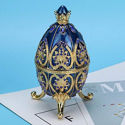 Viagasafamido Ou de Paște, stil european Diamond artificial artificial Egg Metal Crafturi de bijuterii Organizator de acasă