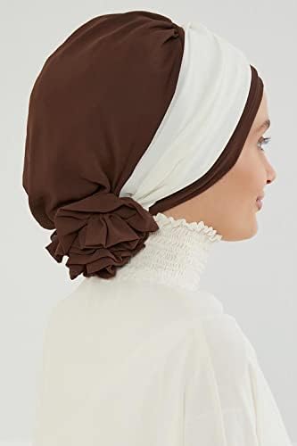 Turban Instant Ușoare Multicolore Șifon Eșarfă Cap Turbane Pentru Femei Pălării Design Elegant