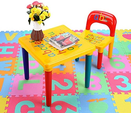 ZCMEB set de masă și scaun din Plastic pentru copii Seturi de mobilier pentru copii Cină Seturi de scaune pentru copii și seturi