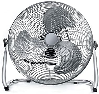 WGWIOO Fan industrial, ventilator de birou reglabil portabil, ventilator de podea metalică, ventilator de răcire cu suport