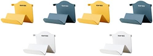 Doitool 6 PC -uri de perete Hanging Type SOAP Box creativ Suport de săpun cu cârlige cu vase