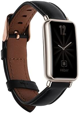 Cureaua de ceas din piele reală KwMobile Compatibil cu Huawei Watch Fit Mini - Fitness Tracker Înlocuire Sport Banda de mână