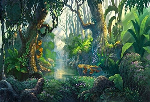 Yeele 10x6. 5ft basme fundal pentru fotografie fantezie taramul fermecat Tropical pădure virgină junglă lumina soarelui flori