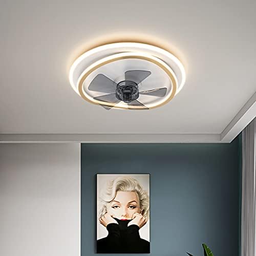 Ventilator de tavan reversibil neochy cu lumină și telecomandă tăcut 6 viteze dormitor ventilator LED slabă lumină 72w living