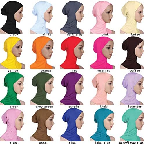 Soimiss Chiffon Hijab Femei Musulmane Hijab Cap Cap Capac Reglabil Neck sub eșarfă Cap Cap Cap Cap Cap Cap Cap Hijab Undercap