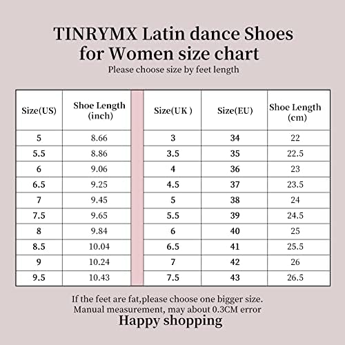 Pantofi de dans latin Tinrymx femei Ringă Tango Salsa Performanță Pantofi de dans pentru petreceri de bal, model-L432/L506