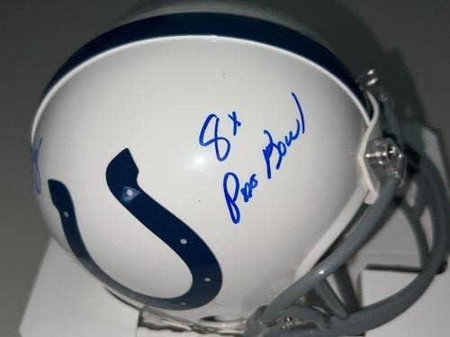 George Kunz Baltimore Colts 8 X Pro Bowl a semnat mini cască-Mini căști NFL cu autograf