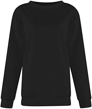 Femei libere tricou casual top o model de gât bluză imprimată cu mânecă lungă confortabilă modă pulover pulover
