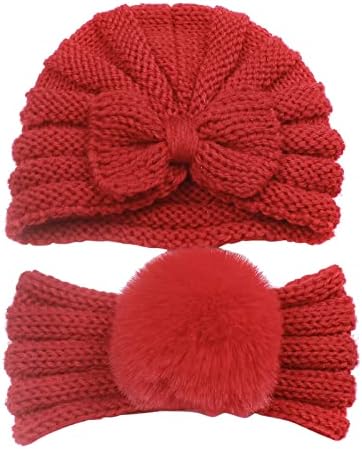 Copil pentru copii pentru copii pentru copii pentru copii tricotate șapcă beaniess înnodată elastică turban pălărie de cap