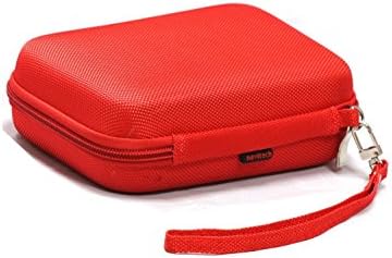 Navitech roșu de protecție portabil portabil buzunar proiector transportă caz compatibil cu Aaxa P300