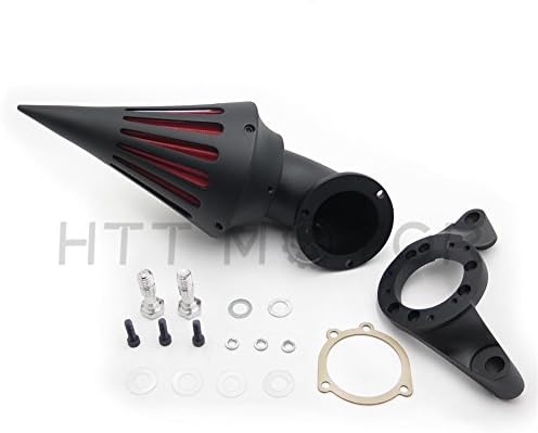 Set de filtru de admisie cu curățare-aer SMT-AIR compatibil cu carburatorul Harley CV Delphi V-Twin Black [B00ReGPD0]