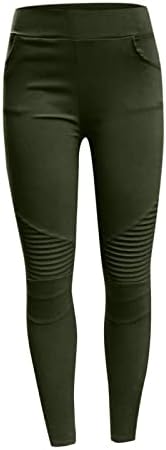 Zquehuo plus leggini de mărime pentru femei controlul burtei întinse pantaloni de pantaloni de compresie solidă pantaloni de yoga de yoga