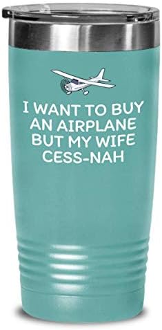 Funny Pilot Tumbler - Ideea de cadou pilot - Aviator prezent - soția mea CESS -NAH