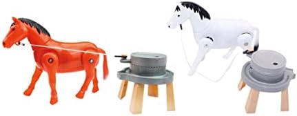 Toyvian Horse Puller jucărie pentru copii Tylonal jucării electronice Wagon jucărie de prelucrare a alimentelor cal jucărie